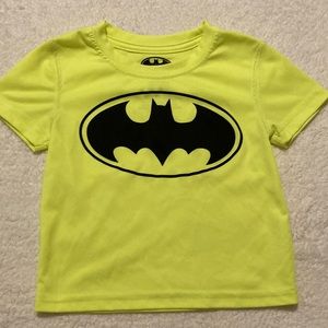Batman neon yellow 100% polyester shirt sleeve shirt Size 3T